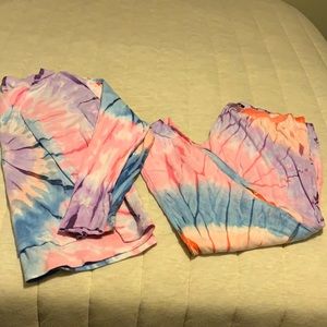 Pajama set tie dye